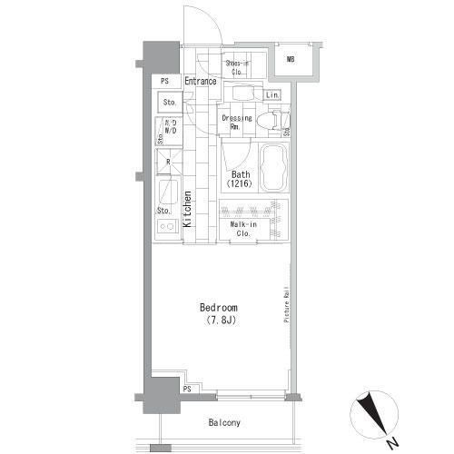 横浜市中区石川町２丁目の賃貸マンションの間取り