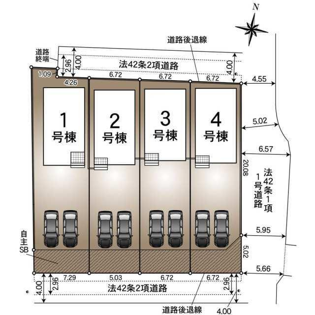 仲介手数料無料）一宮市大和町北高井　第１の区画図| 