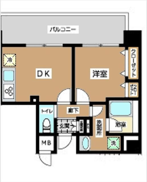 ＪＵ　ＴＯＷＥＲ　ＦＲＯＮＴ　北斎Ｓｔの間取り|間取りです。