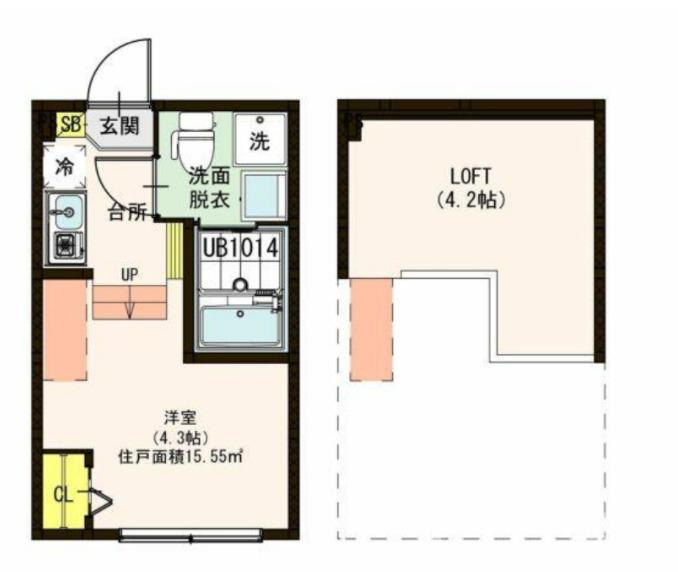 江戸川区東小岩５丁目のアパートの間取り