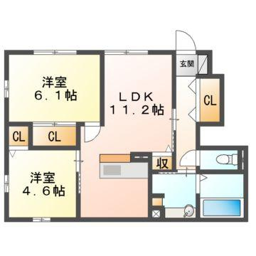 セジュールウィット和の間取り