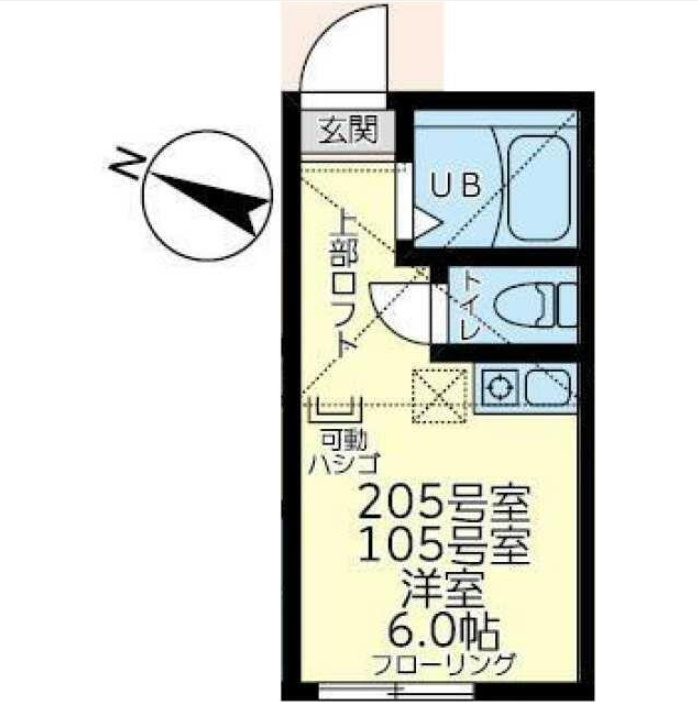 川崎市多摩区東三田２丁目のアパートの間取り