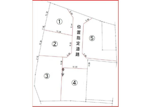 グリーンガーデン袋河原の区画図
