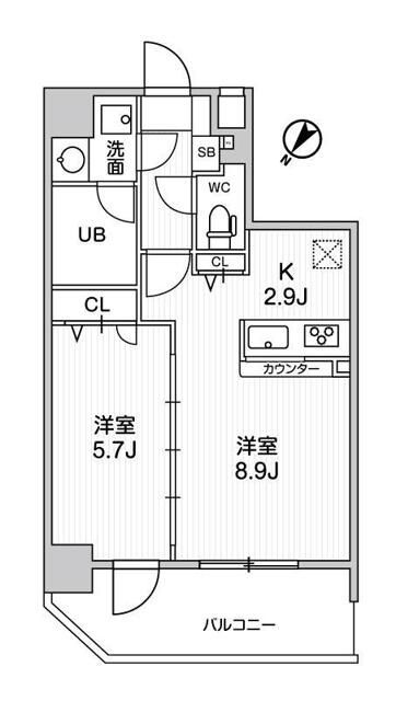 グラシアプレイス押上の間取り