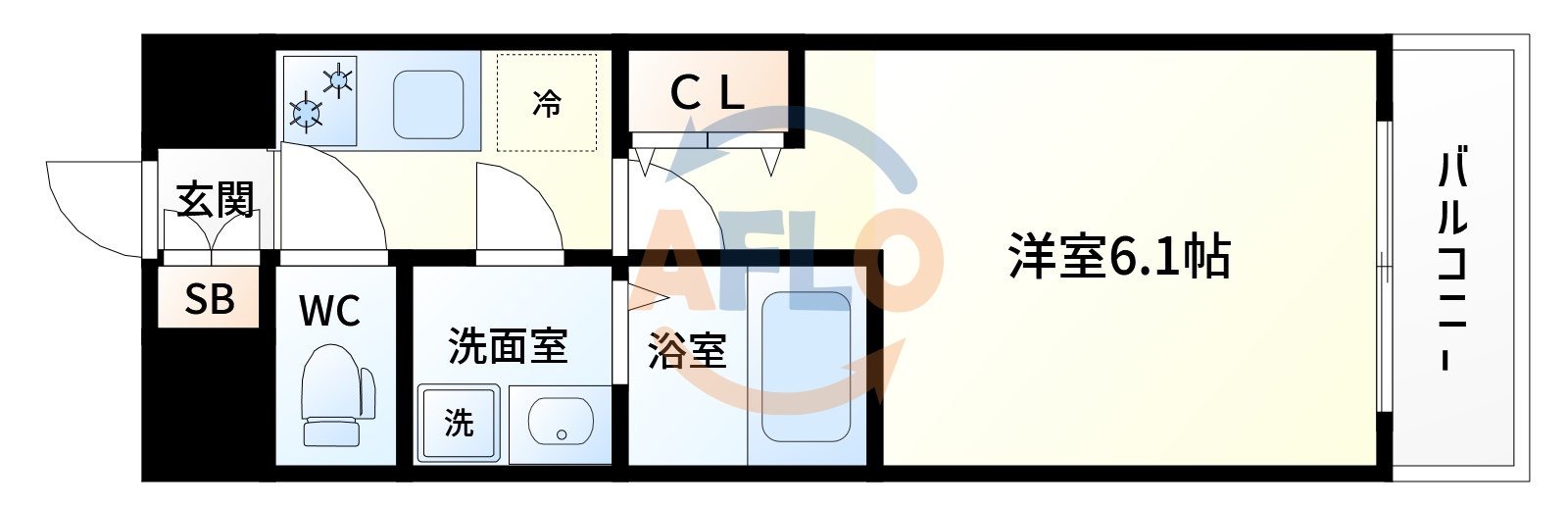 W-STYLE福島Ⅱwistariaの間取り|W-STYLE福島Ⅱwistaria　間取り
