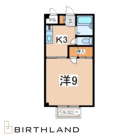想定賃料収入592.0万円/年　想定利回り12.2％の間取り|1K