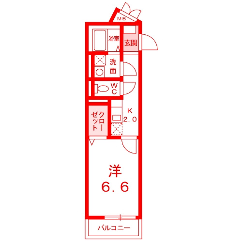 イルデュボヌールの間取り|広々25.55㎡♪安心の角部屋・RC造