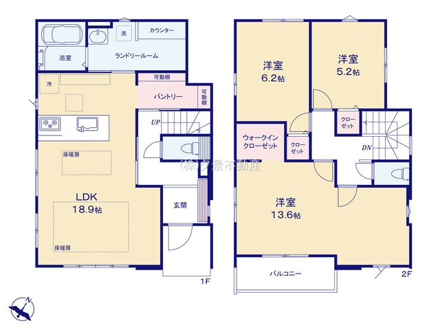 《仲介手数料無料》調布市深大寺東町７丁目25-1新築一戸建てリガーレの間取り