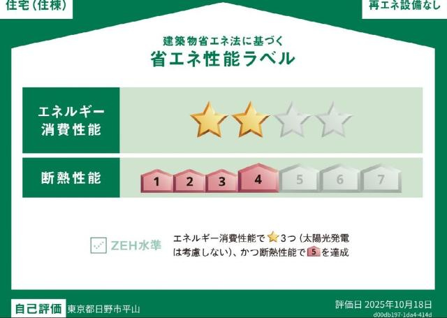 ガーデン雅の外観|省エネ性能ラベル