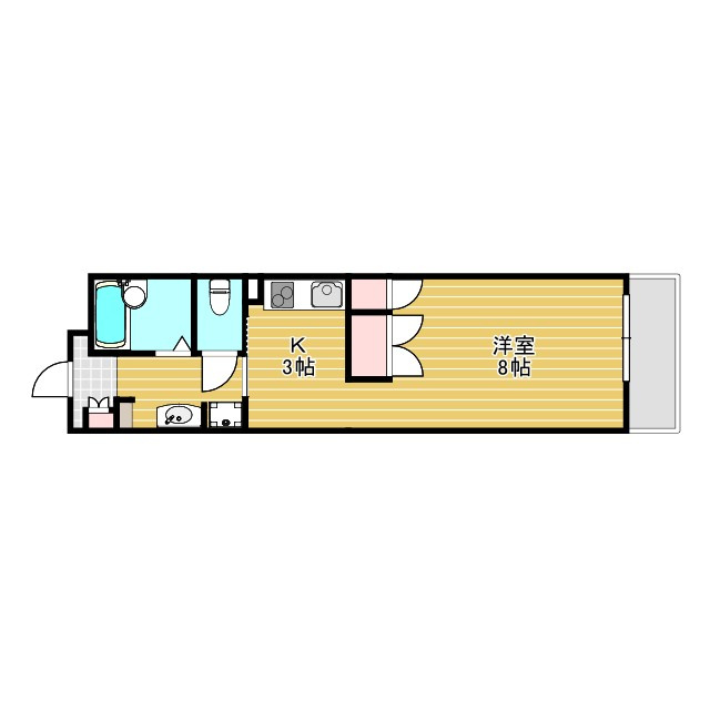 吹田市垂水町３丁目の賃貸マンションの間取り
