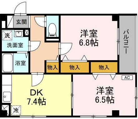 ドゥエル扇橋の間取り