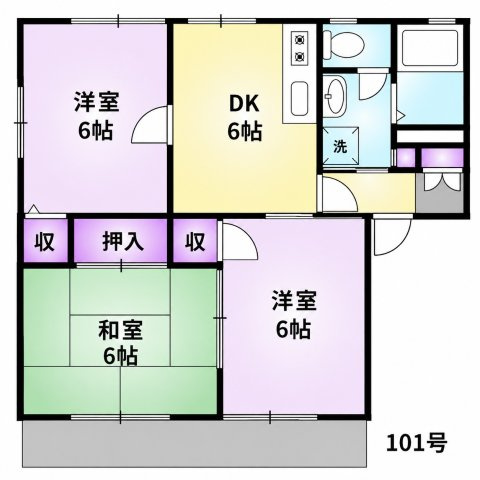 コマンセ21A棟の間取り