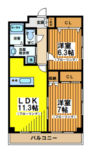 レジデンスミヤビの間取り