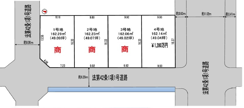 姫路市大津区天神町２丁目の売地の土地図