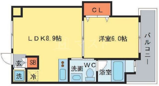 サクセス天神橋フロントの間取り
