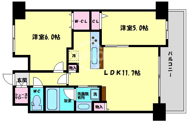 グラマシー京橋　鴫野小学校区の間取り|グラマシー京橋　間取り