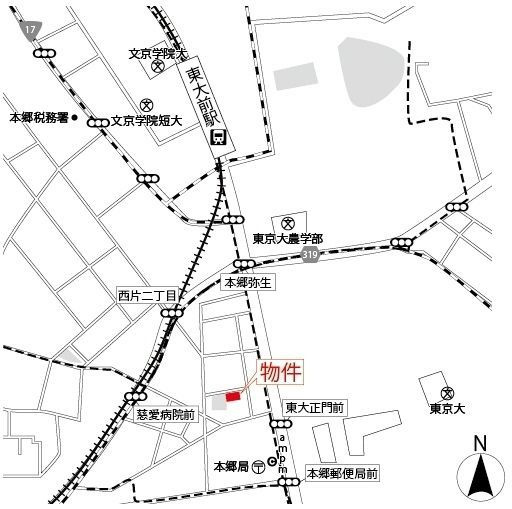 パティオ・デ本郷の地図