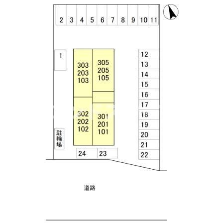 D-Luxe中居町の区画図|高崎、前橋のお部屋探しはエンドスケープまで！お客様の理想お聞かせ下さい♪