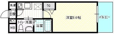 ローズモント・フレア天神南の間取り