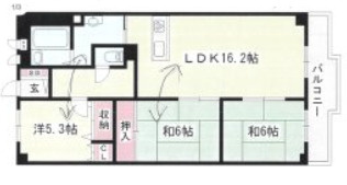万葉ハイツ東加古川　11階の間取り|3LDKです。