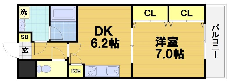 Uluru東向日の間取り