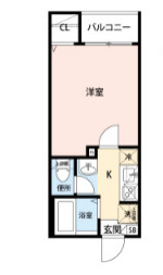 荒川区東日暮里２丁目のアパートの間取り