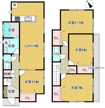『八王子市中古戸建て』八王子市館町1659-12【仲介手数料無料】　八王子市館町　の間取り|～仲介手数料無料☆八王子ひなた不動産～八王子市館町　中古戸建