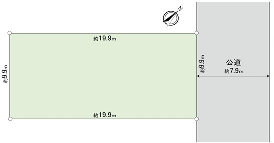 川越市旭町3丁目　建築条件なし売地　東武東上線『川越駅』徒歩19分　【大塚小学区】の土地図