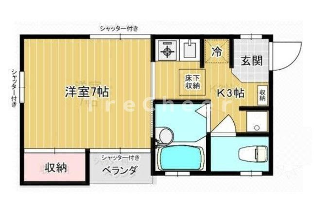 竹田ハイツの間取り