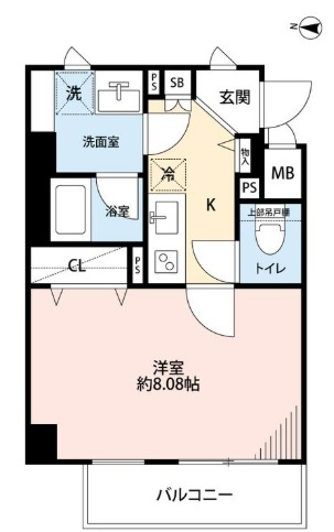 ヴェルステージ千鳥町の間取り|間取り　1Kバストイレ別