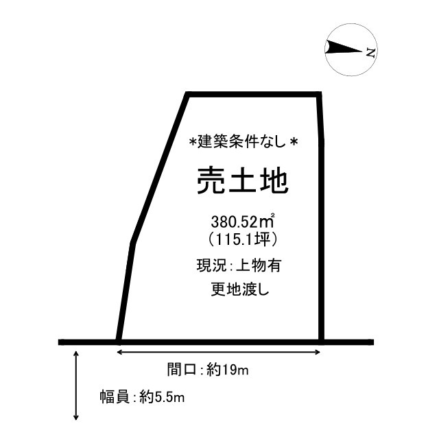 八頭郡八頭町堀越土地の土地図
