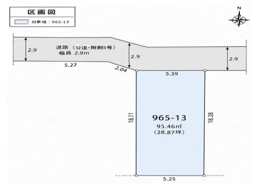 戸建 大阪市旭区清水３丁目の区画図