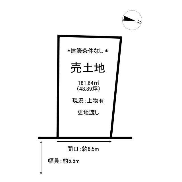 八頭郡八頭町堀越土地の土地図