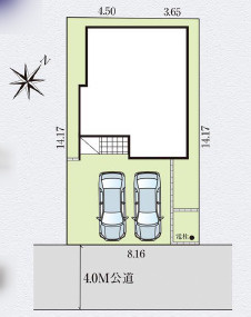 越谷市大沢 新築分譲住宅の区画図