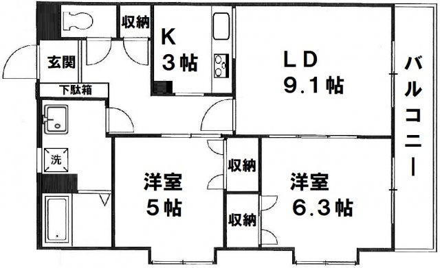 マルシュ小金井公園の間取り