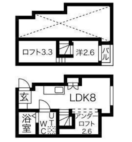 【間取り】 | Maison Blanche【名古屋市賃貸・アンダーロフト】