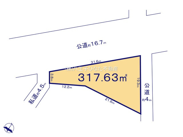 『八王子市土地』八王子市泉町1915【仲介手数料無料】の土地図|～仲介手数料無料☆八王子ひなた不動産～八王子市泉町　売地
