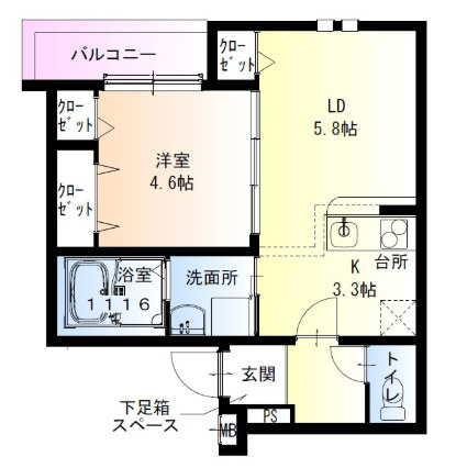 フジパレス塚本駅東の間取り