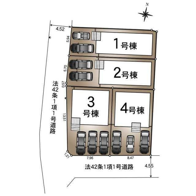 仲介手数料無料）一宮市篭屋　第４の区画図| 