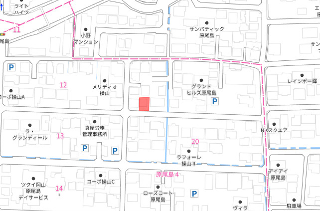 岡山市中区原尾島4丁目の地図