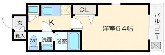 ジュネーゼグラン南堀江の間取り|ジュネーゼグラン南堀江　開放感ある間取り