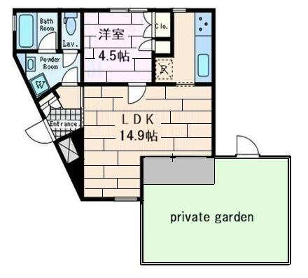 横浜市西区戸部町１丁目の賃貸マンションの間取り