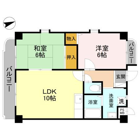 【間取り】 | サンライズ三国ヶ丘
