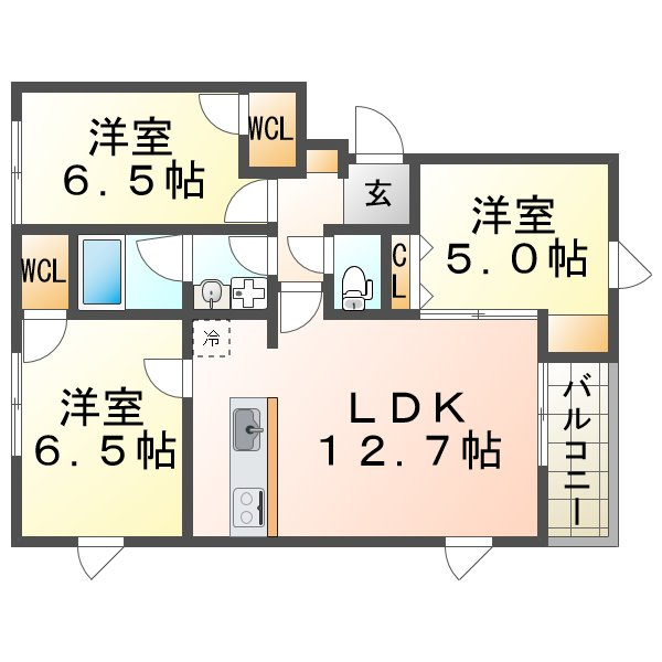 グルーブ五色山の間取り
