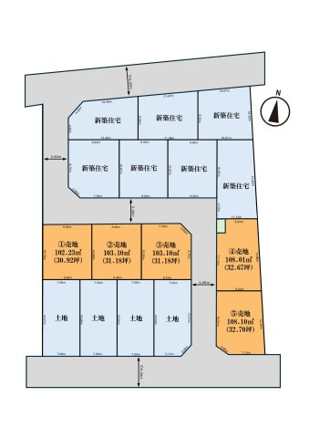 さいたま市北区別所町の土地図