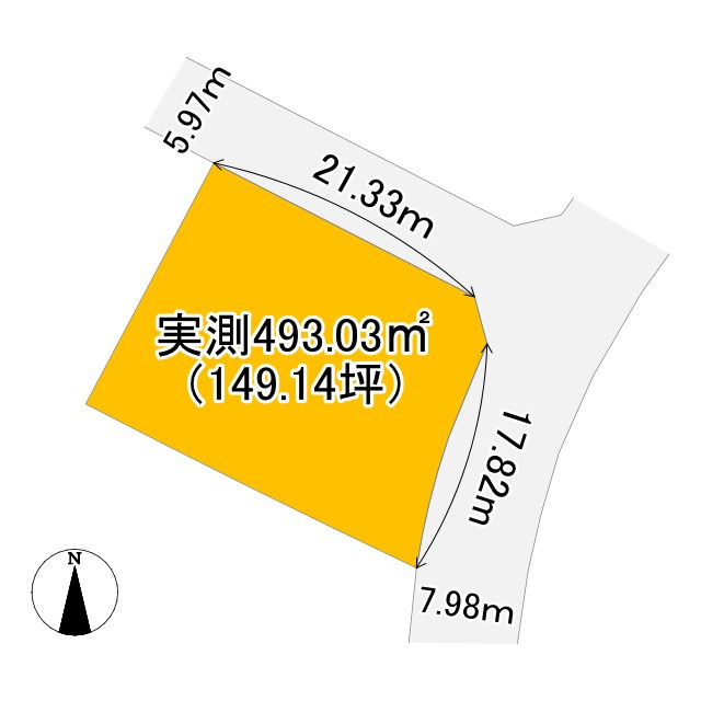 売土地　中央区入野町の土地図