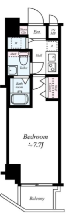 新宿区百人町２丁目の賃貸マンションの間取り|間取り