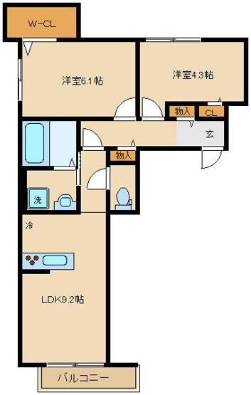 【間取り】 | 戸越Ｂ．Ｉ．Ｇ．　ＲＥＳＩＤＥＮＣＥ