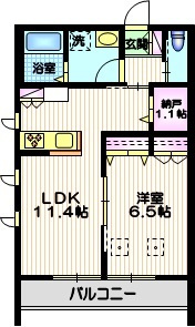 Ｃｈｅｍｉｎ Ｖｅｒｔの間取り|★最上階　角部屋２面採光★