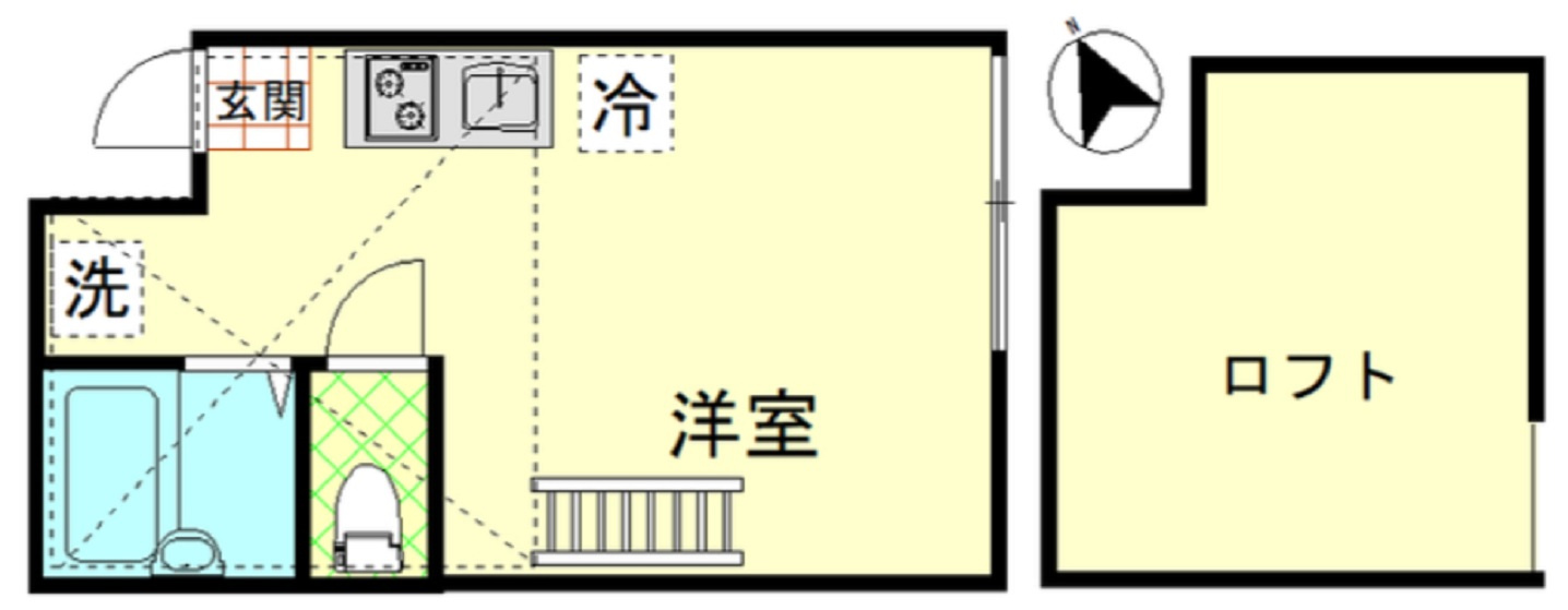 Pace大森の間取り|間取り　バストイレ別ロフト付